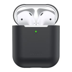 BASEUS silikónový obal Apple Airpods, čierna