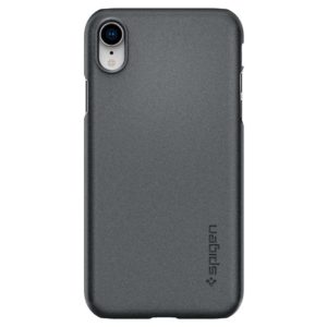 Obal Spigen Thin Fit na iPhone XR, uhlíkovo šedá