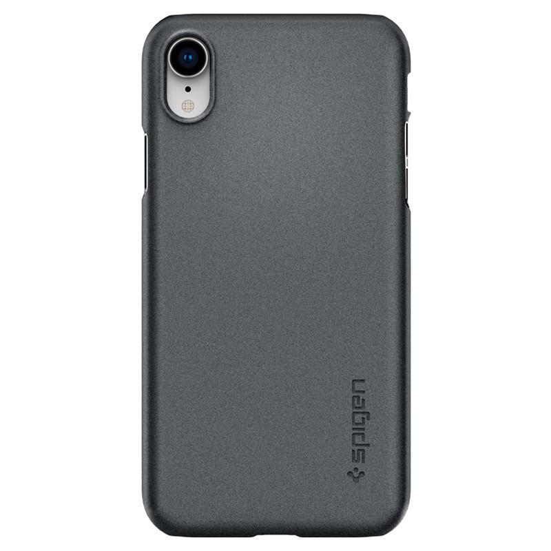 Obal Spigen Thin Fit na iPhone XR, uhlíkovo šedá