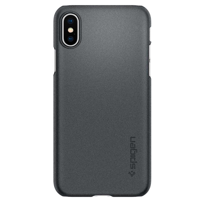 Obal Spigen Thin Fit na iPhone X/XS, uhlíkovo šedá