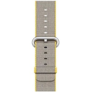 Nylonový remienok pre Apple Watch 38mm, žltá/svetlošedá