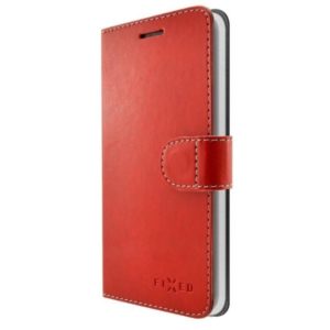 Flipový obal FIXED FIT na iPhone X/XS, červená
