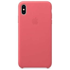 Apple iPhone XS Max Leather Case - pivonkovo ružová