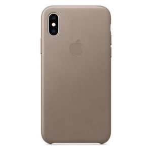 Apple iPhone X/XS Leather Case - dymový