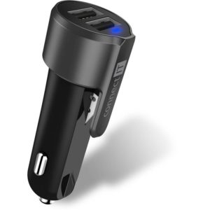 Adaptér do auta Connect IT Emergency Car Charger, 2x USB čierny/sivý