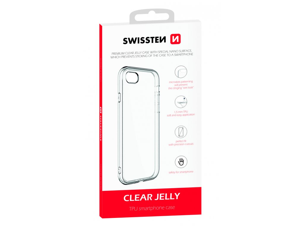 Obal Swissten Clear Jelly Apple iPhone 7 / 8 / SE - priehľadný
