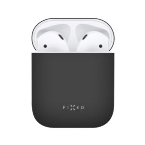 Puzdro FIXED Silky pro Apple Airpods 1 & 2, čierne