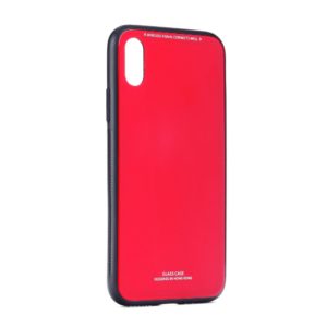 Forcell GLASS Case pre Apple iPhone XS Max, červený