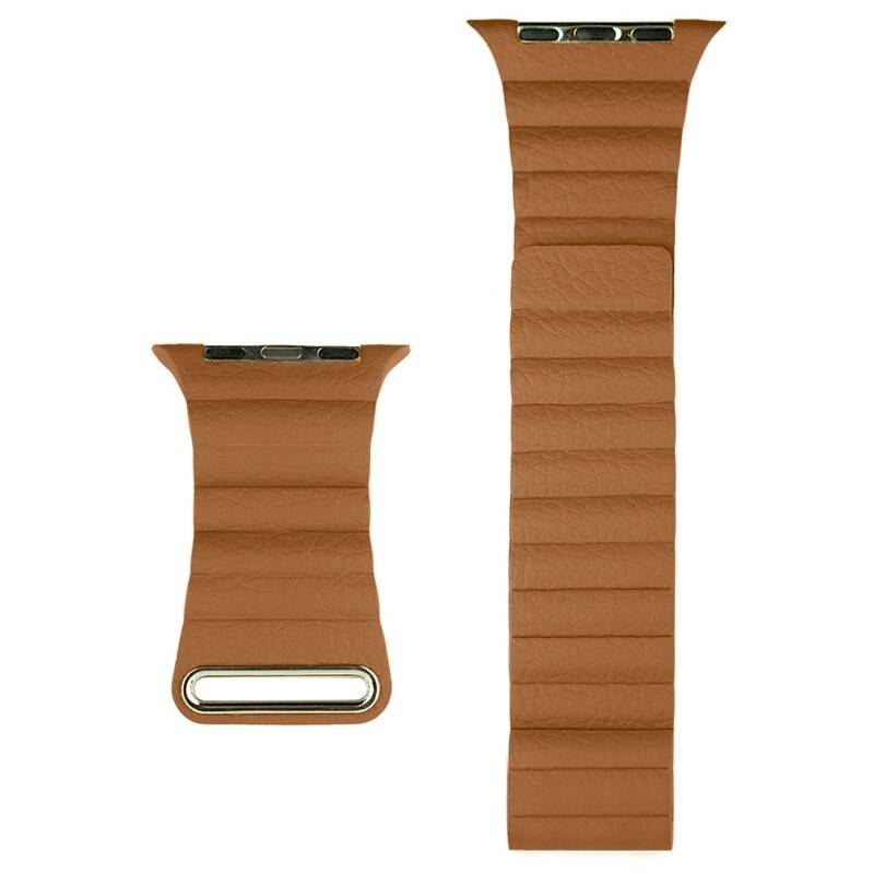 Remienok COTEetCI Loop Band Apple Watch 42/44/45/49 mm, kožený, hnedý