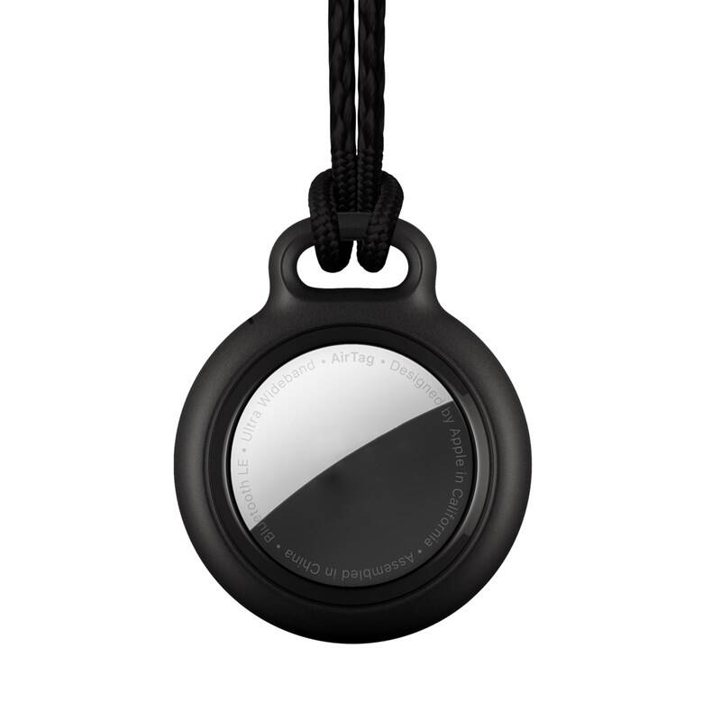Puzdro RhinoTech uzamykateľné s pútkom pre Apple AirTag - čierna